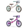 Bicicleta Infantil Baccio Balance Rodado 12 Con Diseño Para Niña Y Rueditas Fucsia/Violeta