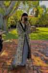 Coat Dress Estampado Base Negra