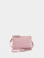 Bolso Bandolera Con Textura Suave rosa