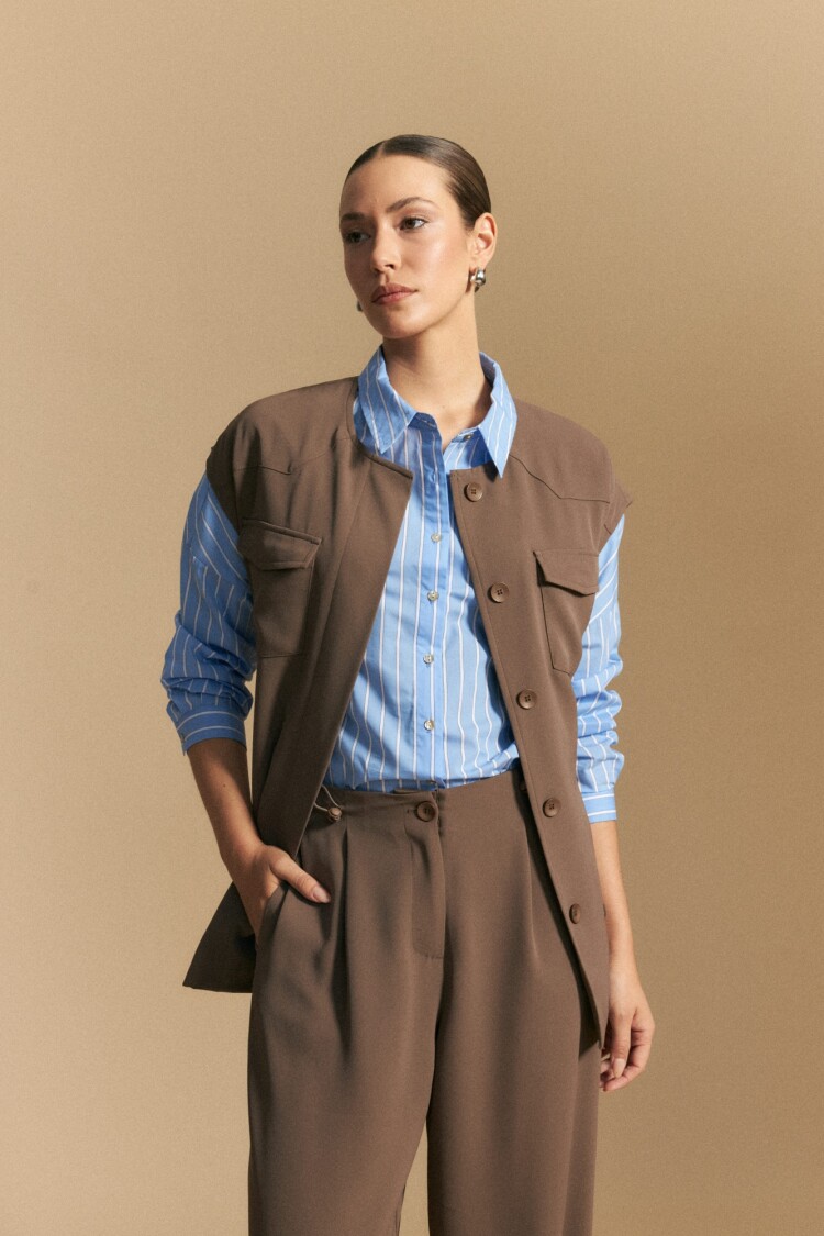 CAMISA MAIKO Celeste