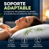 Almohada Viscoelástica con Funda de Bambú y Bolso de Transporte Blanco 1