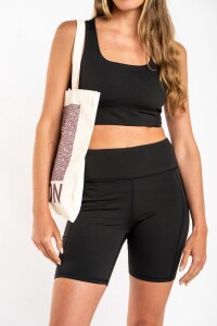 Biker Fitness Tiro Alto Negro