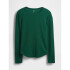 V-LS OPP WAFFLE TEE EVERGREEN GLAMOUR