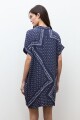 Tunica estampa Paisley azul marino