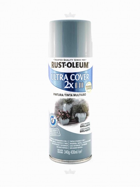 AEROSOL ULTRA COVER 2X GRIS INVIERNO BRILLANTE- 340 GR. N/A