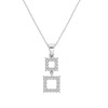 Dije colgante Cuadrado con Zirconias -Plata 925-Sin piedra-CP6599 sinpiedra