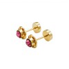 Abridores Zirconia rosa-Oro Bajo-Zirconia rosa-AB8026 conpiedra