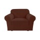 Funda cubre sofá elástica 1 cuerpo MARRON