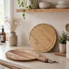 Tabla de Madera Acacia Redonda con Mango Tabla de Madera Acacia Redonda con Mango