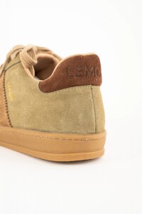 Zapatilla Gamuza Combinada Pistacho