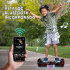 Combo De Skate Eléctrico 6.5" Con Luces Y Bluetooth + Asiento Para Hoverboard NEGRO