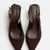 Stiletto Naomi en cuero nobuk Chocolate