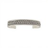 Brazalete trenzado con borde-Plata 925-Sin Piedra-BR3011 sinpiedra