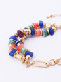 PULSERA PIEDRAS DORADO