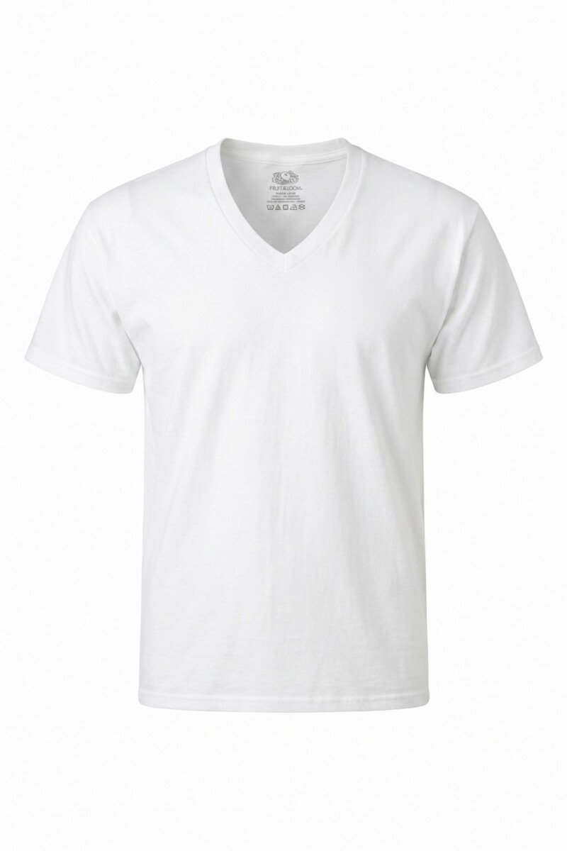 Pack x2 Camiseta interior escote V - caballero BLANCO
