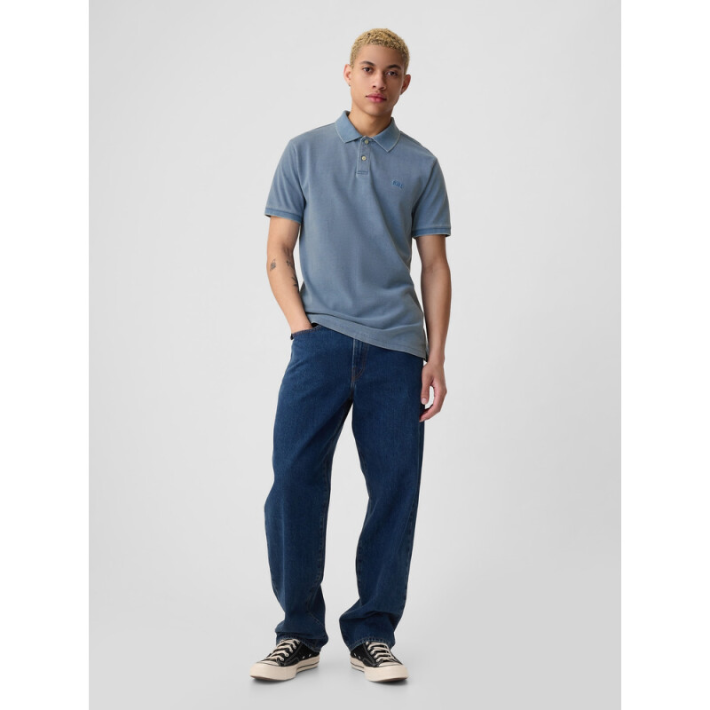 F-LOGO PK POLO TAPESTRY NAVY