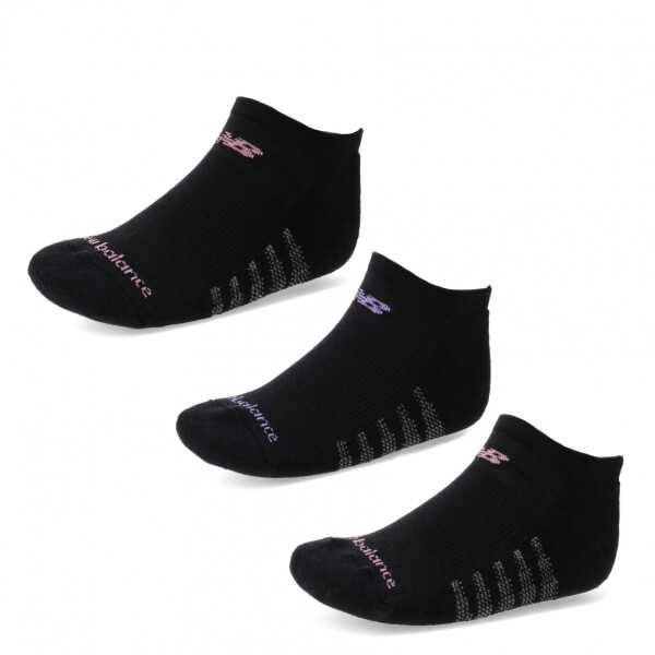 Medias de Mujer New Balance x3 Unisex Show Negro - Gris - Rosado