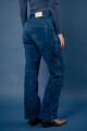 Pantalón de cuero Azul gamuza