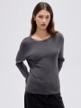 Remera Brune Gris Melange Oscuro