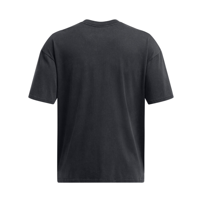 UA M HW OS LOGO WASH SS-GRN BLK-001