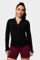 Remera Fabletics Manga Larga Feather Tech Negro