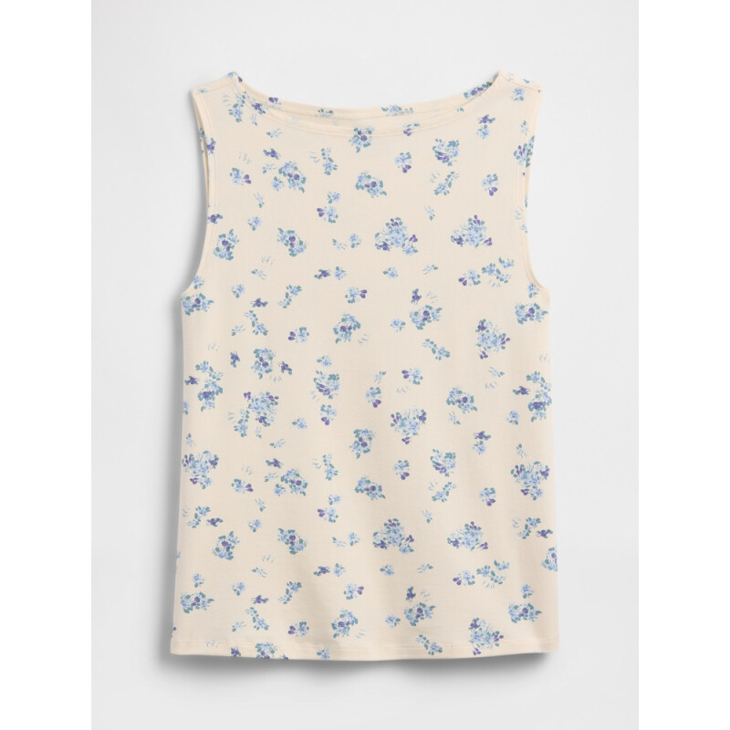 V-SL BOATNECK TANK LIGHT BLUE FLORAL