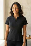 Remera Medio Cierre Oreiro Negro