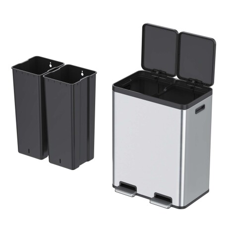 PAPELERA ACERO-INOXIDABLE GRIS EK9125MT