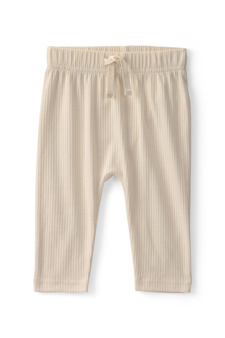 Set tres piezas de algodón, pantalón, body y saco, crema, diseño oso Sin color