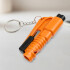 Mini Martillo Seguridad Autos Llavero Rompe Vidrios Ventanas Color Naranja