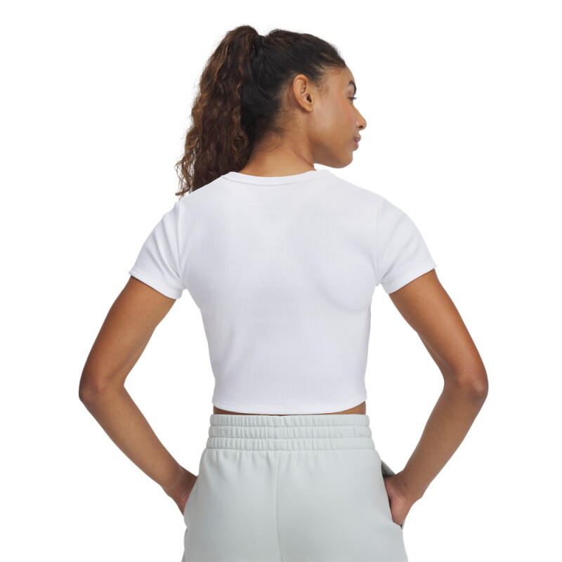 UA Rival Rib Baby Tee-WHT WHT-100