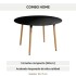 Mesa Comedor Cocina Milán Redonda Laqueada 80Cm Premium Ax Negro 1