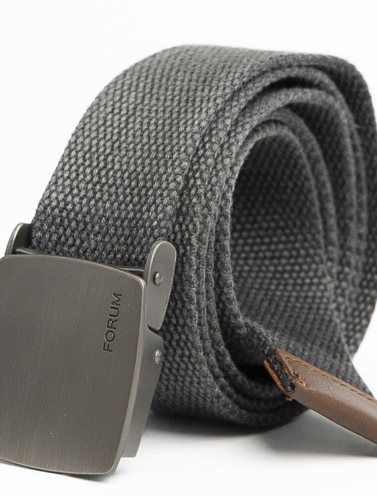 Cinturón de Lona Canvas Hebilla Automática 120 cm Gris