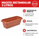 Set x3 Maceta rectangular 3 lts MARRON