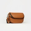 Bandolera Soft en cuero graneado Marron
