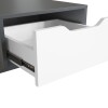 Mesa Ratona De Centro Living Grafito Blanco Con Cajón Y Estante Mesa Ratona De Centro Living Grafito Blanco Con Cajón Y Estante