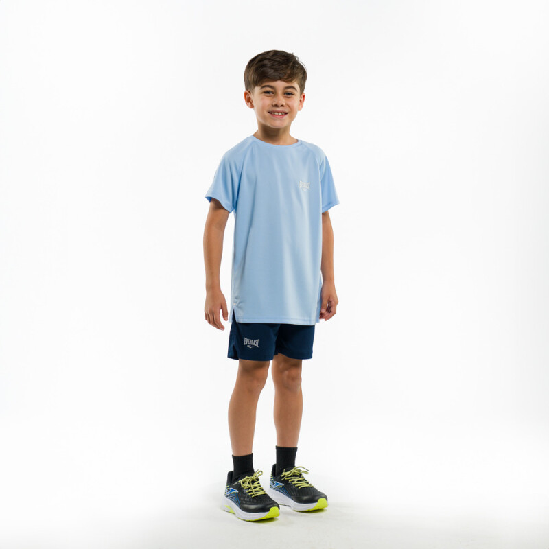 TSHIRT BOYS POLY BORDER-BL AZUL CARIBE/CHUMBO/BLANCO
