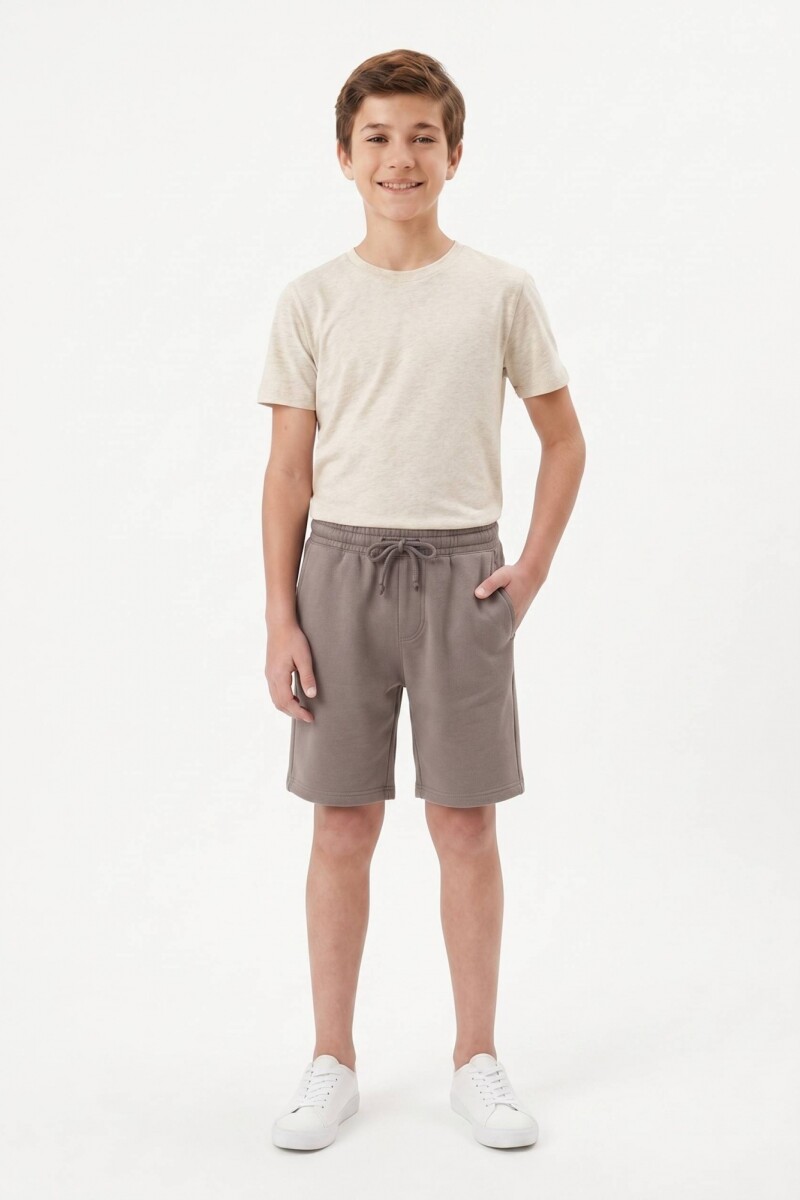 Bermuda en terry liviana GRIS OSCURO