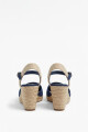 Sandalia plataforma yute azul marino