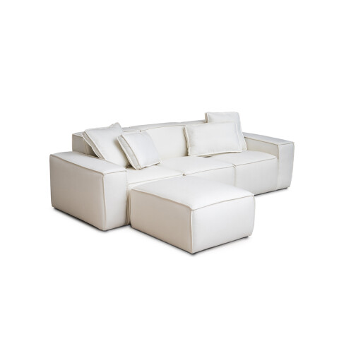 Sofá Arizona Ottoman 3 cuerpos - Beige