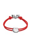 PULSERA DE HILO ELÁSTICO ROJO CON CORAZÓN BAÑADO EN ORO 18K Pulsera