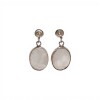 Caravanas Óvalo-Plata 925-Piedra Nácar-CA3090 conpiedra