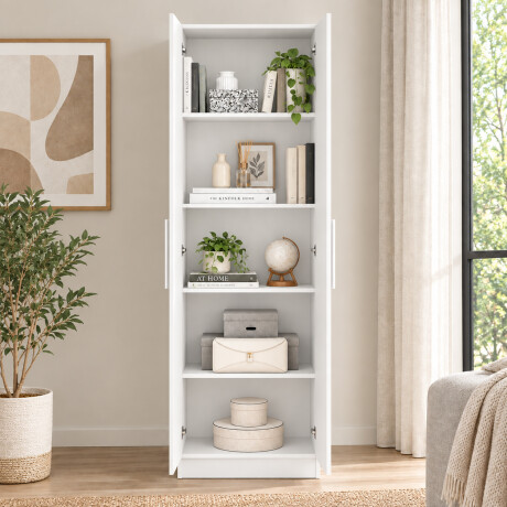ROPERO 2 PUERTAS GUARDARROPA ARMARIO PLACARD CLOSET MULTIUSO BLANCO