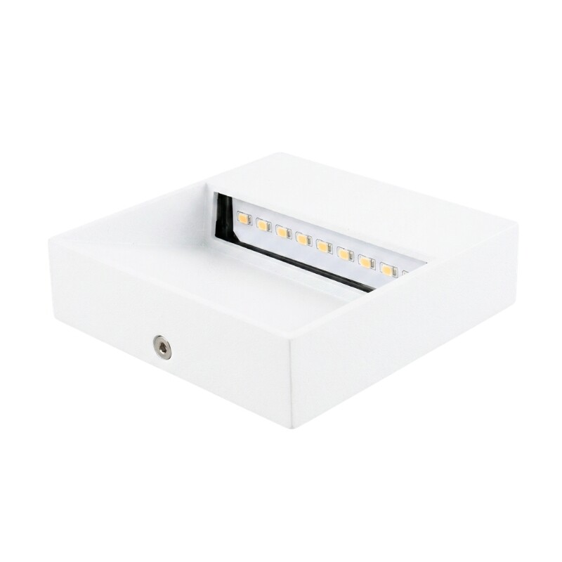 ARTEFACTO EXTERIOR DE PARED CUADRADO GALEANO 3W Luminaria de Exterior de Pared Cuadrado Galeano 3W Blanco