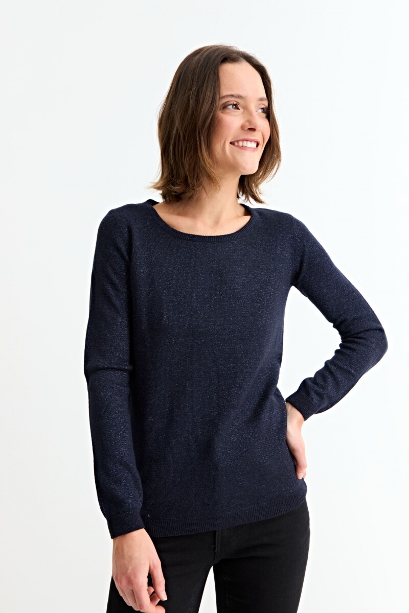 Sweater hilo metálico AZUL