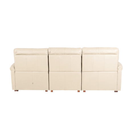 SOFÁ RECLINER 3 CUERPOS CUERO-100-NATURAL NATURAL-BEIGE IMPERIAL ARENA