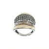 Anillo Cúpula-Plata y Oro-Piedra Zirconia-AN5365 conpiedra