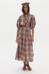 Falda Aleli en Lino Tea Rose Checks