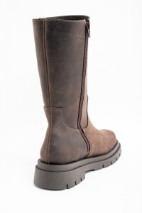 Bota Cuero Lavado Chocolate