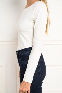 Remera Algodon Elastano Nácar